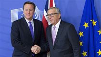 David Cameron a Jean-Claude Juncker v Bruselu.