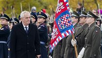 Prezident Miloš Zeman při pietním aktu ke vzniku Československé republiky. | na serveru Lidovky.cz | aktuální zprávy