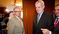 Prezident Milo Zeman a senátor Veleba