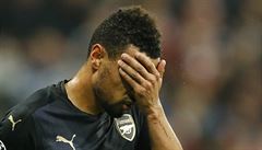 Zklamaný Francis Coquelin z Arsenalu po konci utkání.