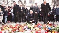 Prezident Milo Zeman a premir Bohuslav Sobotka (SSD) dnes spolen ped...