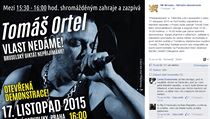 Tom Ortel zazpv 17. listopadu pro extrmistickou Nrodn demokracii.