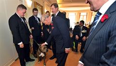 Australský premiér Turnbull a princ Charles pi setkání veterán.
