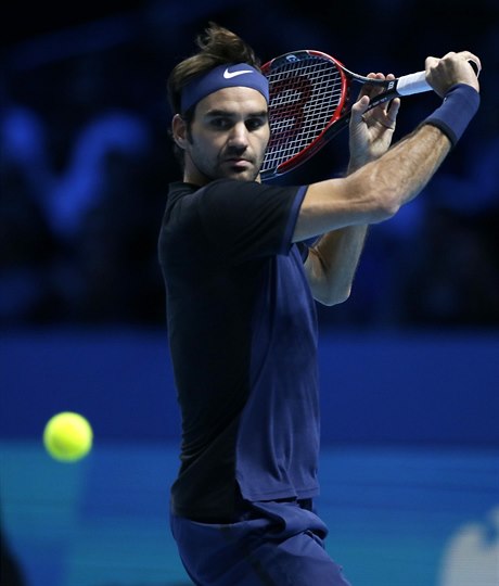 Roger Federer v semifinále Turnaje mistr.
