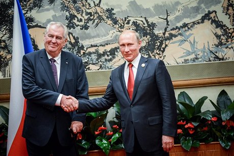 eský prezident Milo Zeman a Vladimir Putin