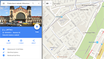 Na stránce Google Maps se po zadání hesla Hlavní nádraží zobrazí poloha vlakové... | na serveru Lidovky.cz | aktuální zprávy