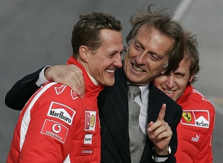 Schumacher a di Montezemolo jet pi spoleném psobení ve Ferrari.