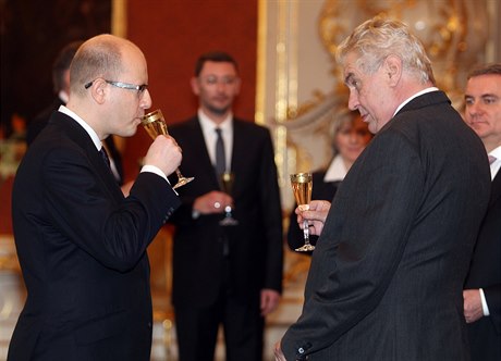 Bohuslav Sobotka a Milo Zeman.