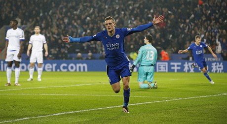 A je tam! Jamie Vardy se raduje z gólu.