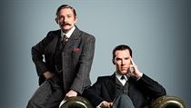 Sherlock: Pzran nevsta. Benedict Cumberbatch (vpravo) a Martin Freeman.
