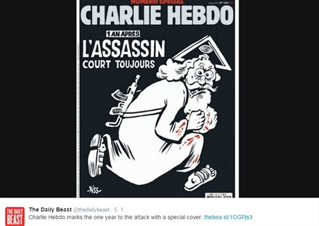 Vrah je stále na útku. Zvlátní íslo satirického  listu Charlie Hebdo vylo...