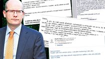Korespondence premiéra Sobotky se dostala na veřejnost. Korespondence premiéra Sobotky se dostala na veřejnost.