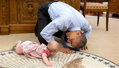 Dcera prezidentova poradce a Barack Obama na podlaze