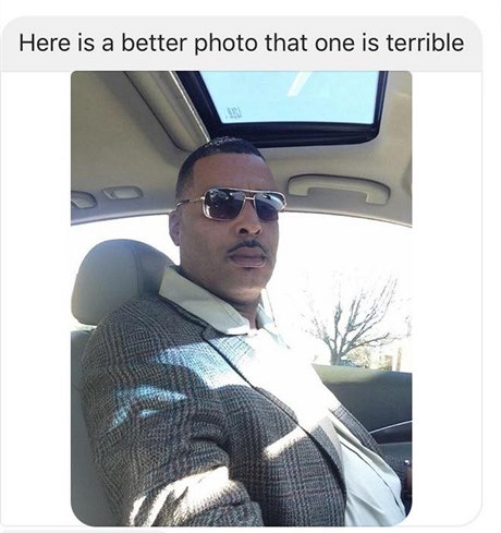 Selfie, kterou Donald Pugh poslal policii