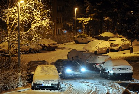 Zasnené ráno v Ústí nad Labem.