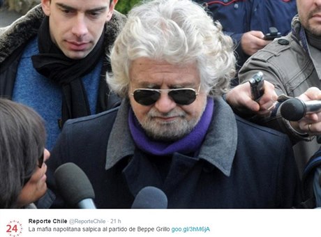 Beppe Grillo na grilu noviná.