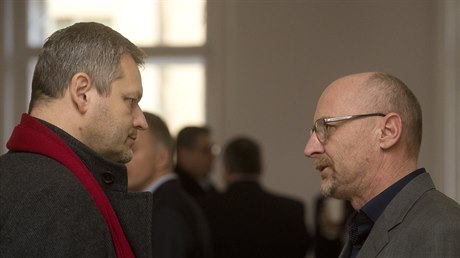 Petr Kutil (vpravo) a jeho advokát Vlastimil Rampula.