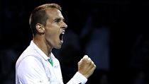 Lukáš Rosol ve vítězném gestu | na serveru Lidovky.cz | aktuální zprávy