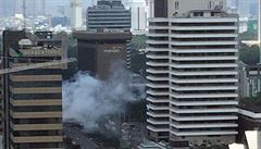 Zachycená exploze v Jakart.