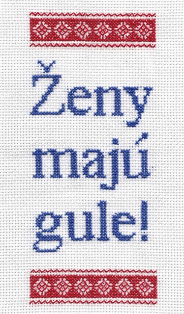 eny majú gule! 2014. Textil, kíková výivka