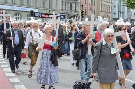 Demonstrace proti potratm v Mnichov (ilustraní snímek).