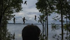 Fotografie s názvem "Amazonský kmen Munduruku"  Mauricia Lima pro The New York...