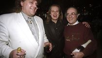 Ivan Jonk (vlevo) v roce 1993 s Petrem Jandou (vpravo) a Janem Kkem...