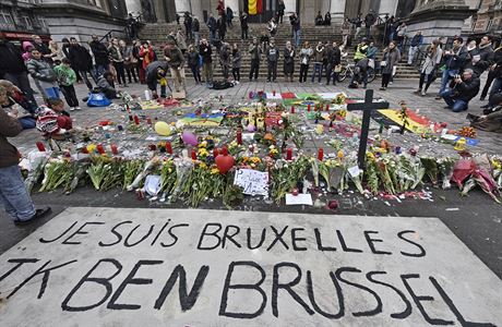 Je suis Bruxelles - Jsem Brusel. Pieta za obti ternho teroru v centru...