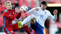 Reprezentant Matěj Vydra (vlevo) během zápasu s Portugalskem. | na serveru Lidovky.cz | aktuální zprávy