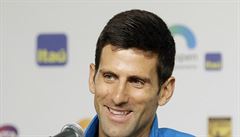 Srbský tenista Novak Djokovji na tiskovce ped startem turnaje v Miami.