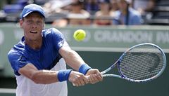 Tomas Berdych ve tvrtfinále turnaje v Miami.