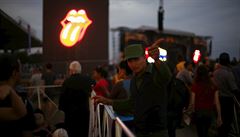 Mick Jagger nejprve k fanoukm v Havan pronesl uvítání ve panltin, ne...