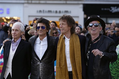 Mick Jagger, Keith Richards, Ronnie Wood a Charlie Watts