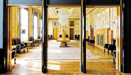 Piano nobile. Tento prostor primátorského bytu v budov praské Mstské...