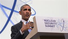 Proslov Baracka Obamy bhem summitu o jaderné bezpenosti ve Washingtonu.