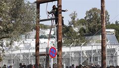 Uprchlické centrum na Lesbosu zailo protesty migrant.