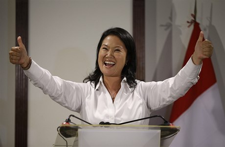 Kandidátka na prezidentku Keiko Fujimoriová.