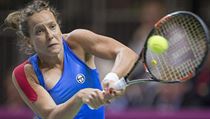 Barbora Strycov v semifinle Fed Cupu.