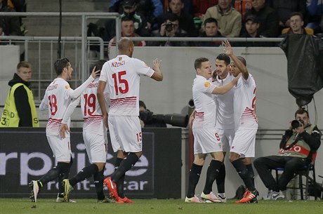 Radost fotbalist FC Sevilla.