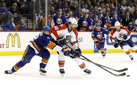 Jaromír Jágr pi zápasu s New York Islanders.