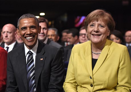Prezident Barack Obama a nmecká kancléka Angela Merkelová