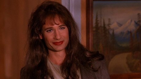 David Duchovny jako transsexuální agent/ka Denise Bryson/ová.