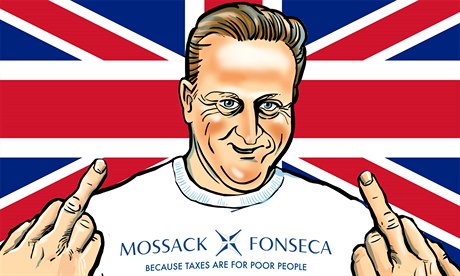 Britský premiér David Cameron, Panamské dokumenty a Mossack Fonseca.