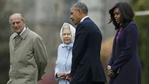 Manel Obamovi s krlovskm prem Albtou II. a princem Philipem.