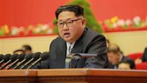 Kim ong-un na sjezdu vldnouc Korejsk strany prce.