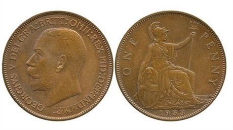 Jednopencová mince z roku 1933 se prodala za dva a pl milionu korun