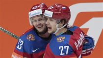 Panarin (vpravo) a Dadonov slav gl v norsk sti.