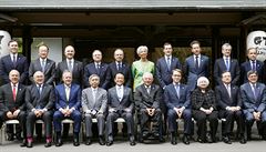 Pedstavitelé G7 na spoleném snímku