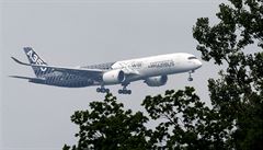 An Airbus A350 na letecké pehlídce Schoenefeld