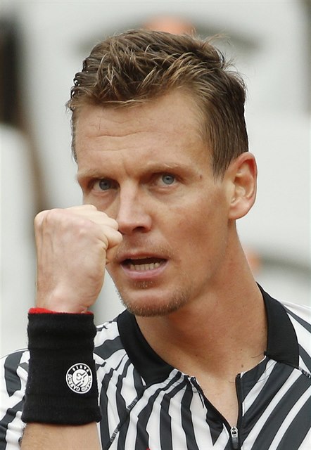 Tomá Berdych slaví.